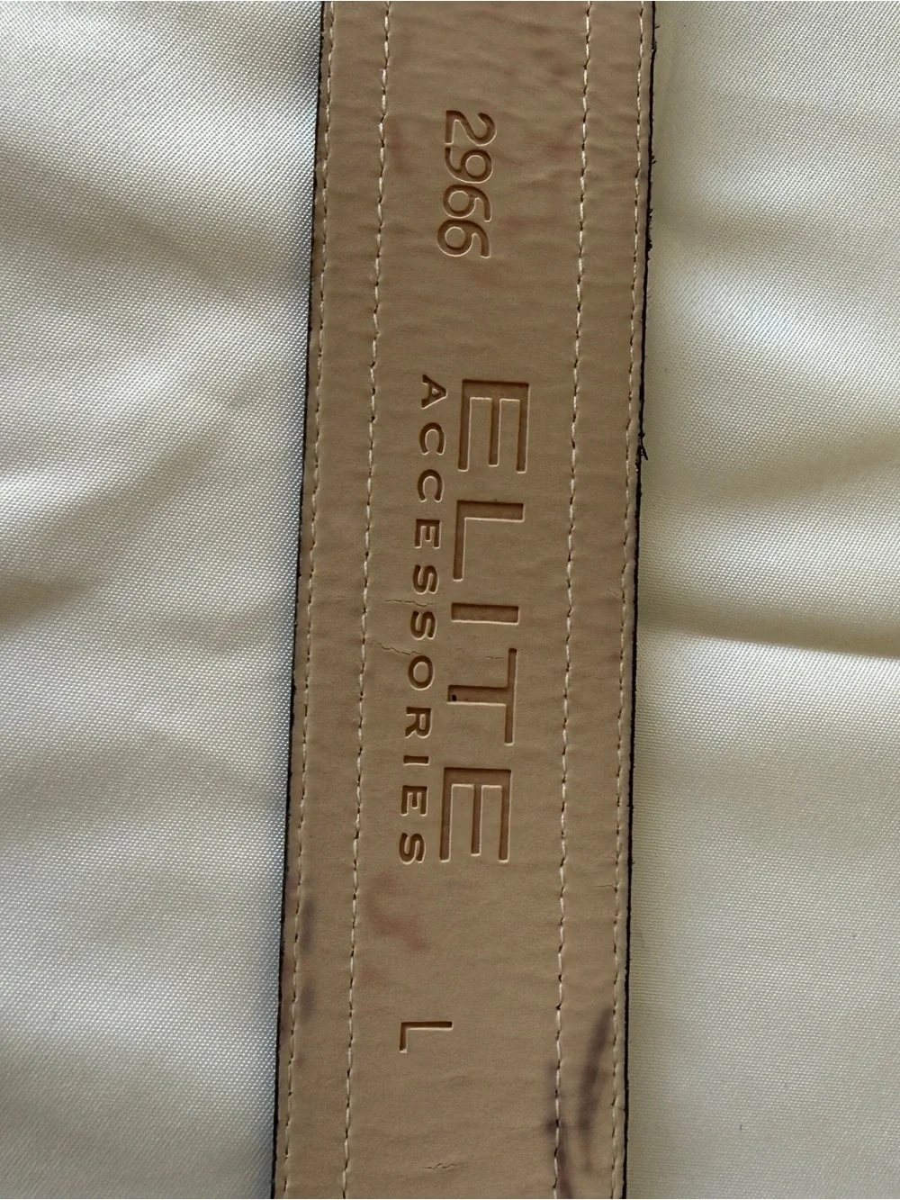 Elite Accessories Black Leather Belt with Textured Metal Buckle